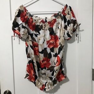 White House Black Market Silk Top, size Large